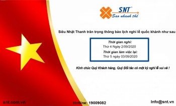 Thông báo nghỉ lễ quốc khánh 2 - 9