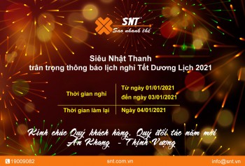 Thông báo nghỉ tết dương lịch