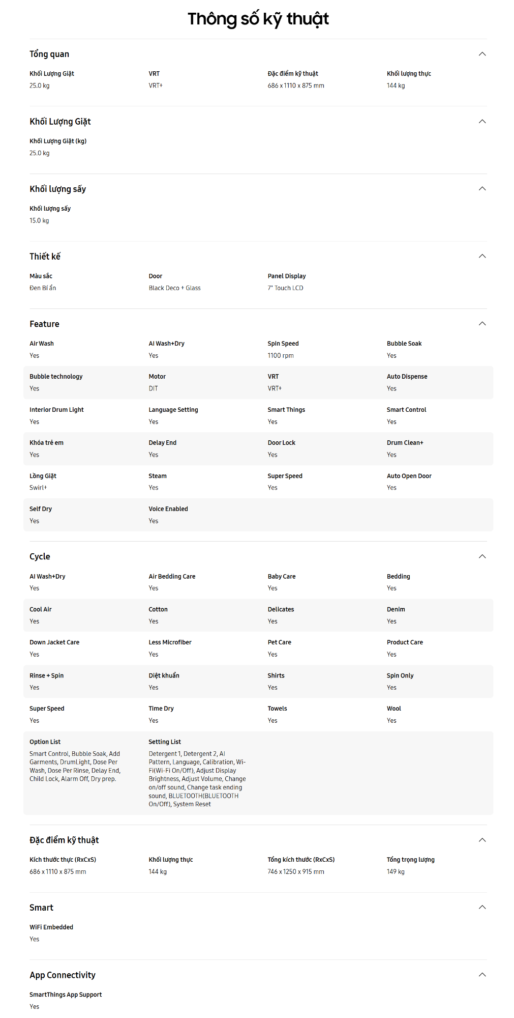 screencapture samsung vn washers and dryers washer dryer combo wd8000dk combo all in one combo super speed 25kg gray wd25db8995bzsv 2026 04 03 14 48 41
