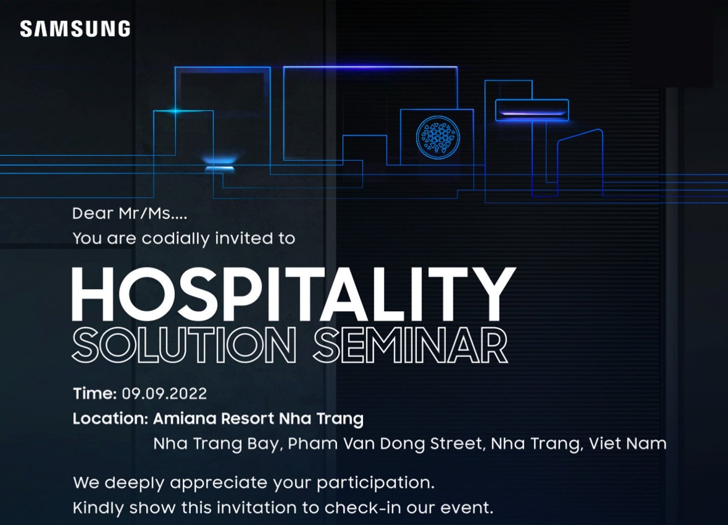 SNT đồng hành cùng Samsung Vina trở lại với Hospitality Solution Seminar