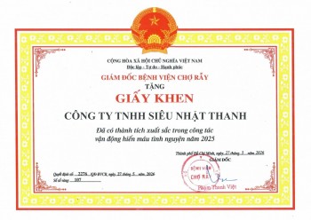 BẰNG KHEN BVCR