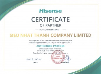 Certificate of partner Hisense