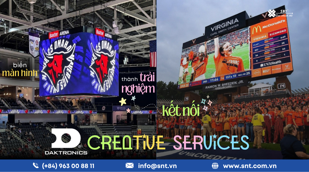 Daktronics Creative Services: Trải nghiệm kết nối tại sân vận động & trường học