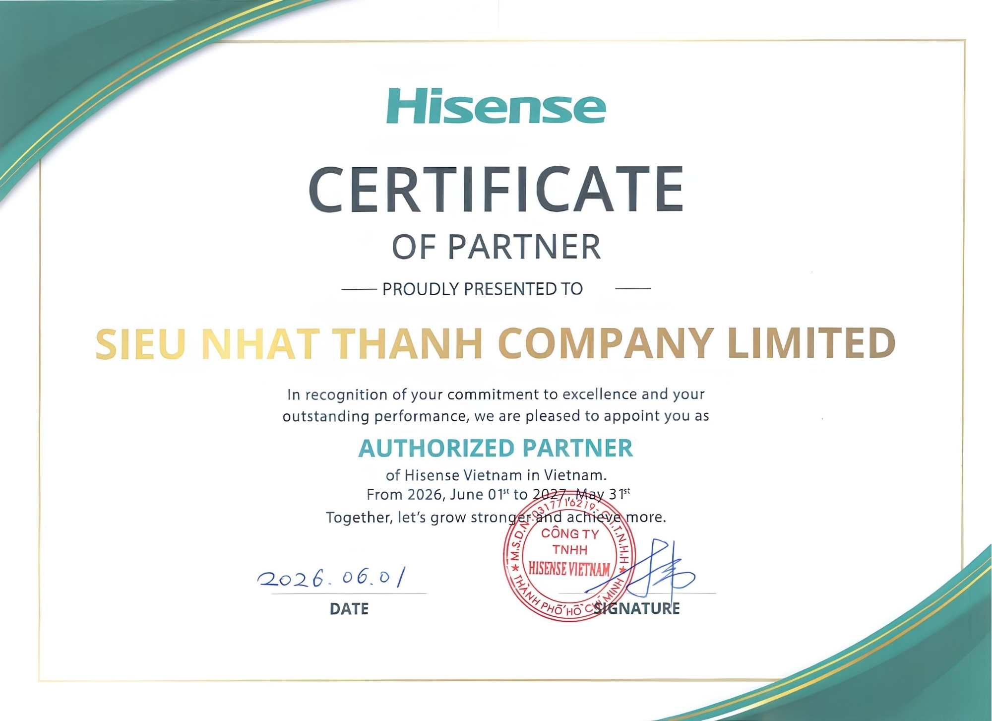 SNT Chính Thức Trở Thành Đối Tác Ủy Quyền Của Hisense 2026-2027