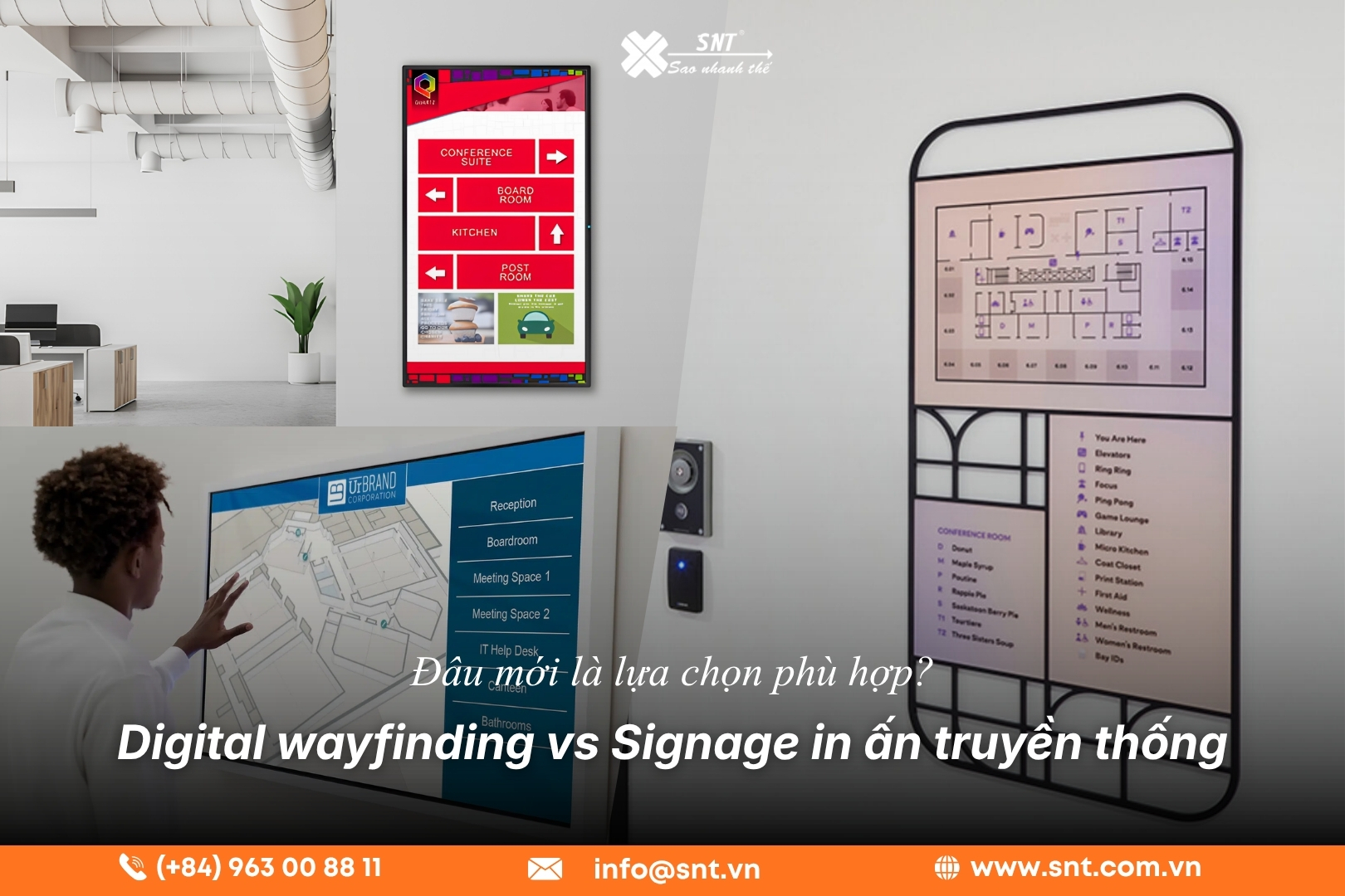 Digital Wayfinding hay biển in ấn truyền thống: Đâu là lựa chọn phù hợp?
