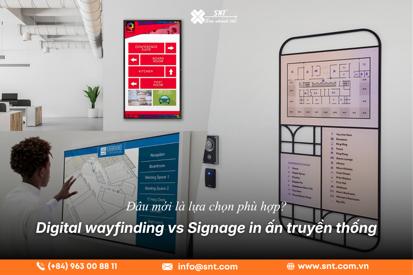 Digital Wayfinding hay biển in ấn truyền thống: Đâu là lựa chọn phù hợp?