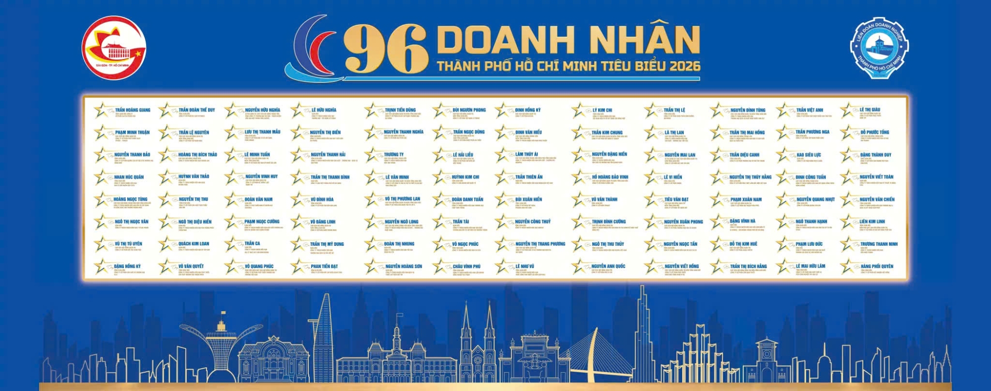Vinh danh 96 doanh nhân TP.HCM tiêu biểu năm 2026